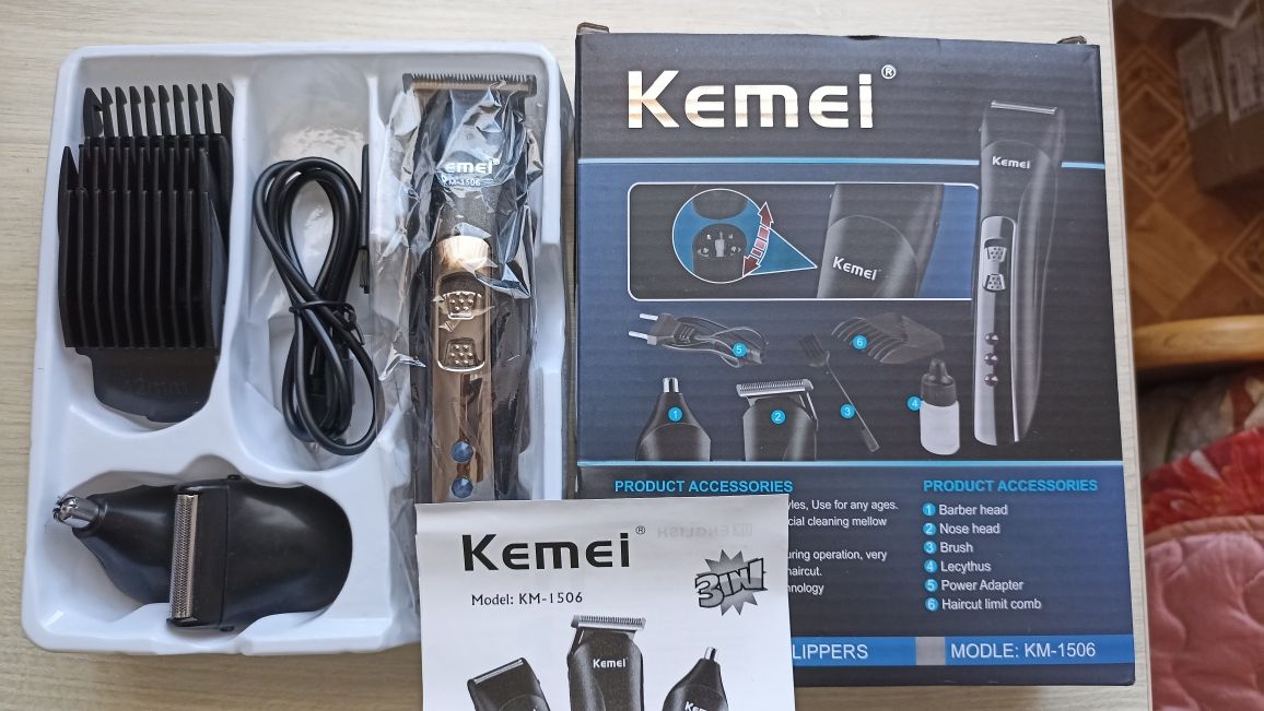 машинка для стрижки kemei КМ-1506