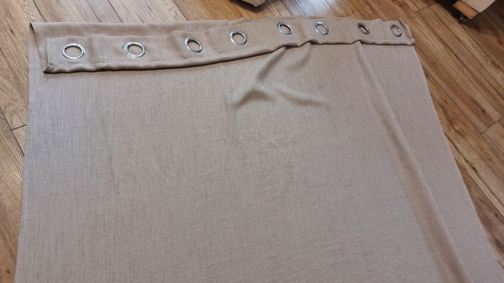 Zasłony lniane beżowe