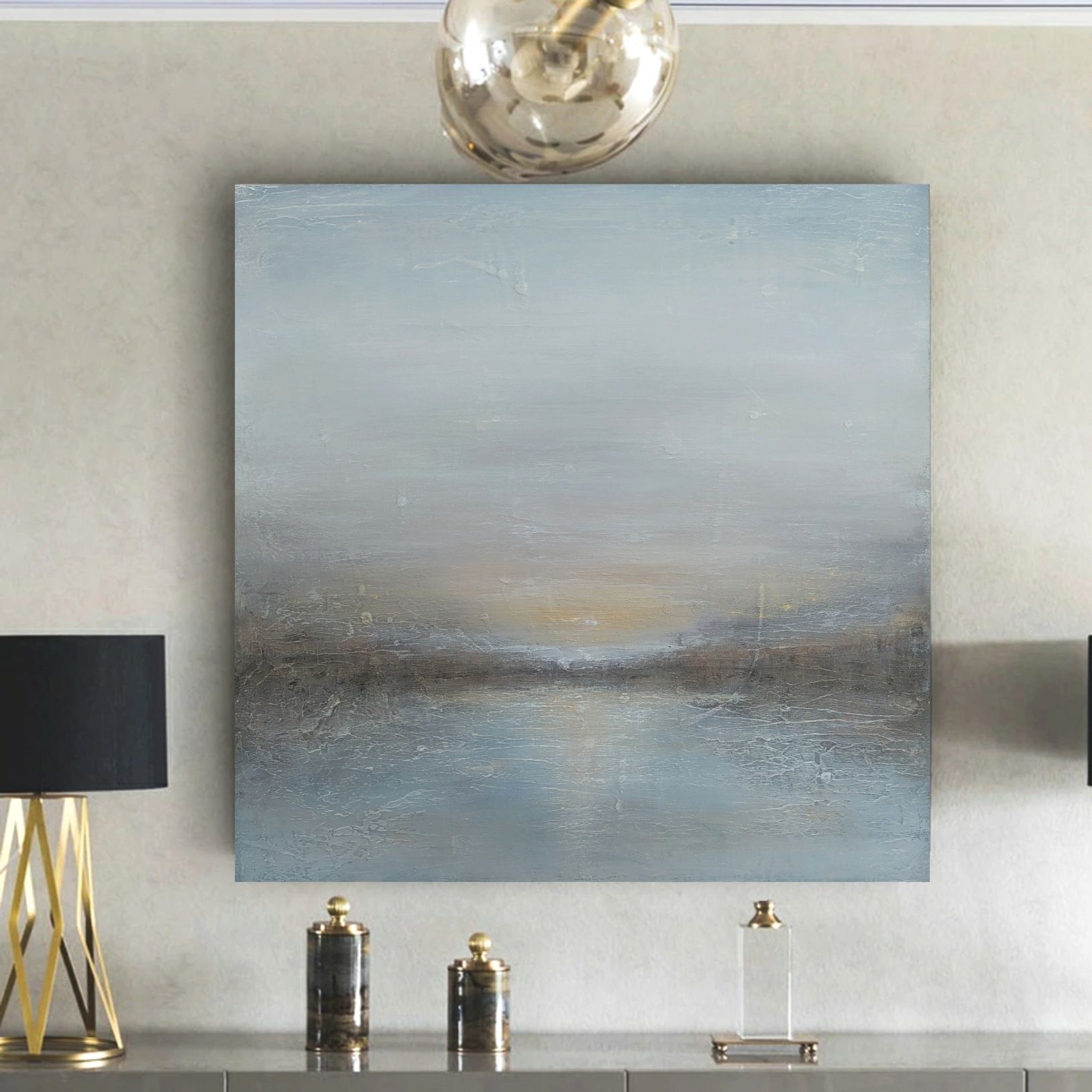 Картина пейзаж, абстракция, 60×60