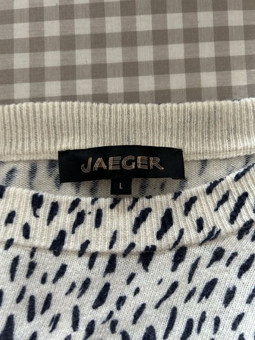 Kremowy sweter Jaeger wełna kaszmir rozmiar L/40