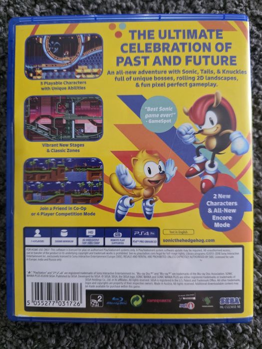 Игра на ps4 Sonic Mania
