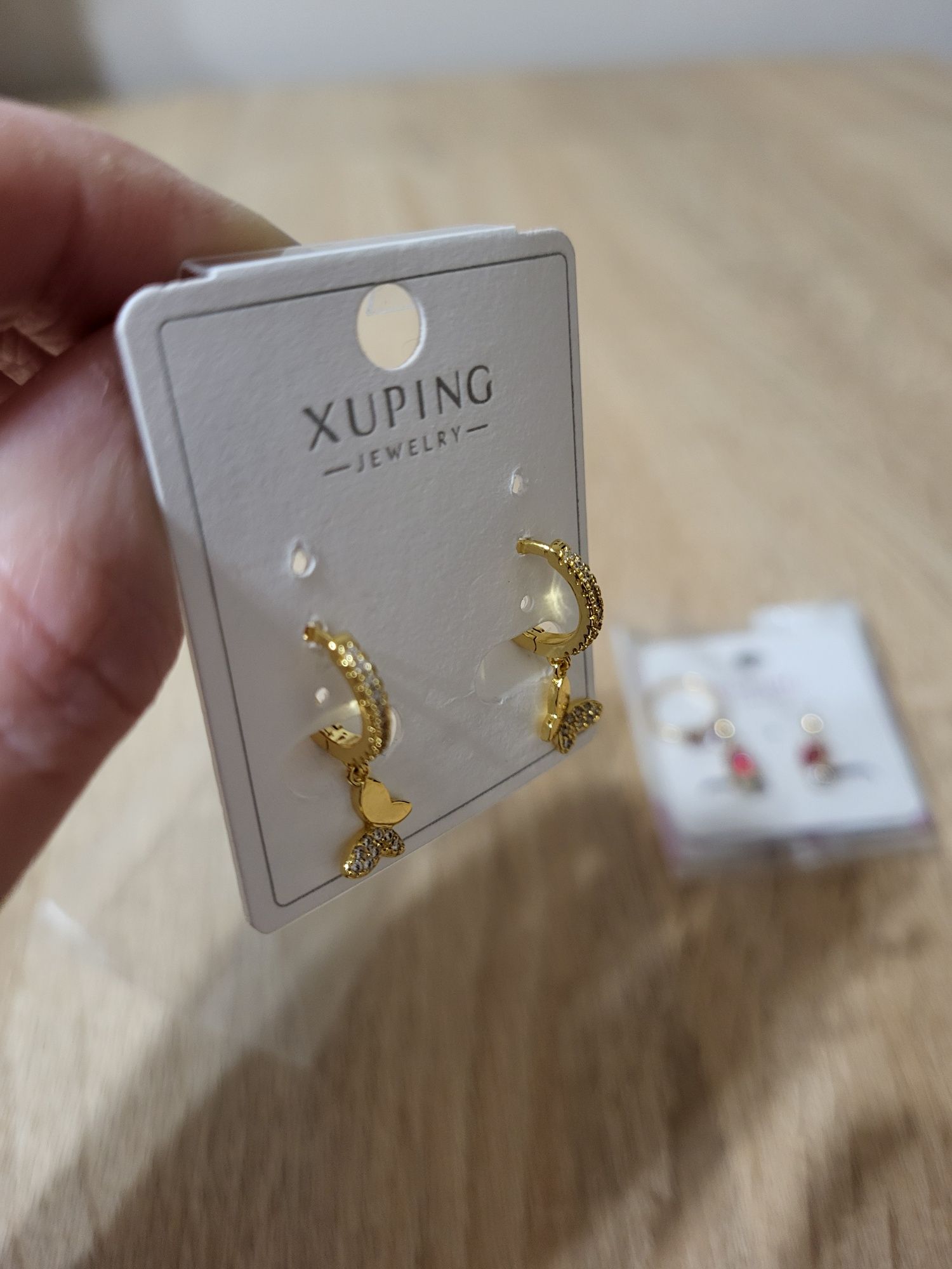 Набір кульчики сережки висячки Xuping нові дитячі медичне золото