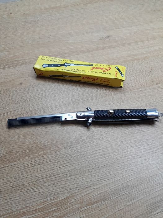 Składany grzebień kieszonkowy stal nierdzewna