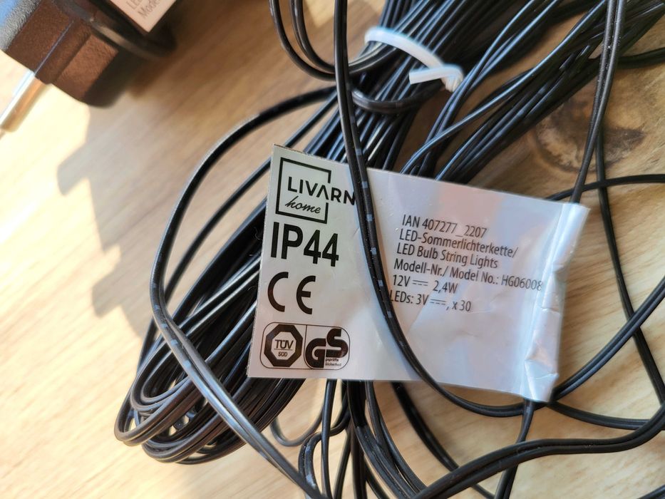 Łańcuch świetlny LED - kolorowy - 10 lampek - używany