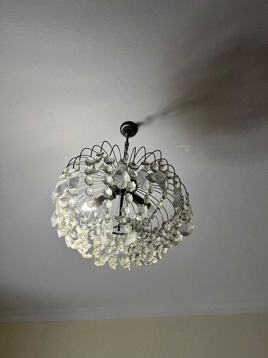 Candeeiro de teto com efeito cristal