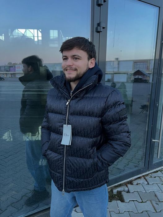 Пуховик Діор монограм