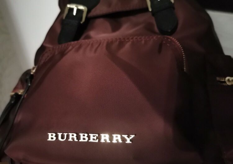 Burberry plecak burgundy torba