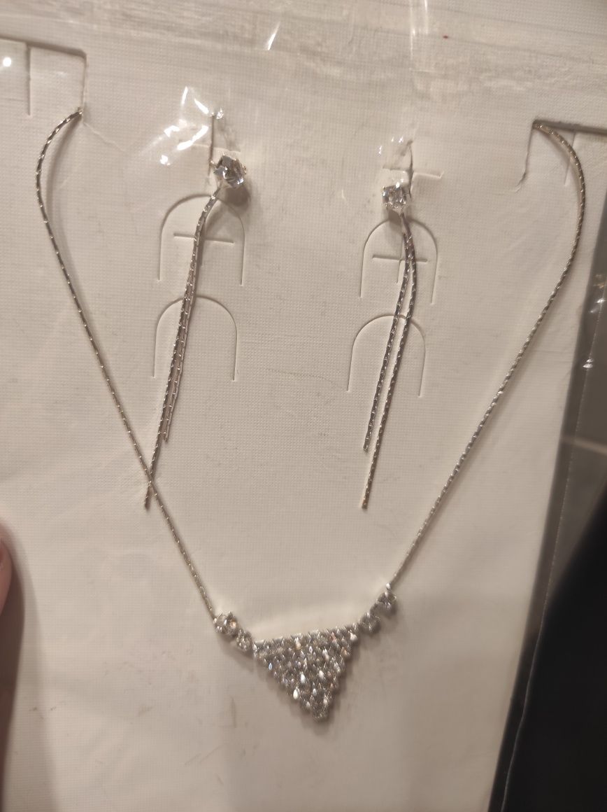Apart Fashion Jewelry naszyjnik kolczyki srebrne srebro cyrkonie