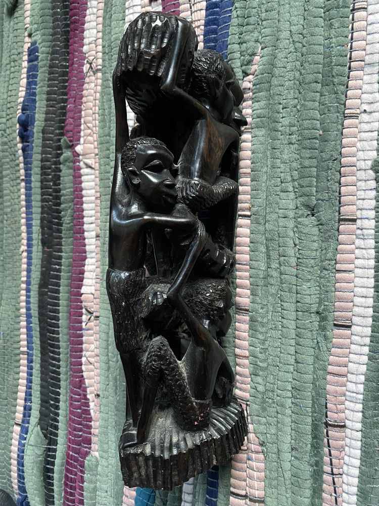 Afrykańska statua Drzewo życia, Drewno hebanowe, rzeźba, figurka