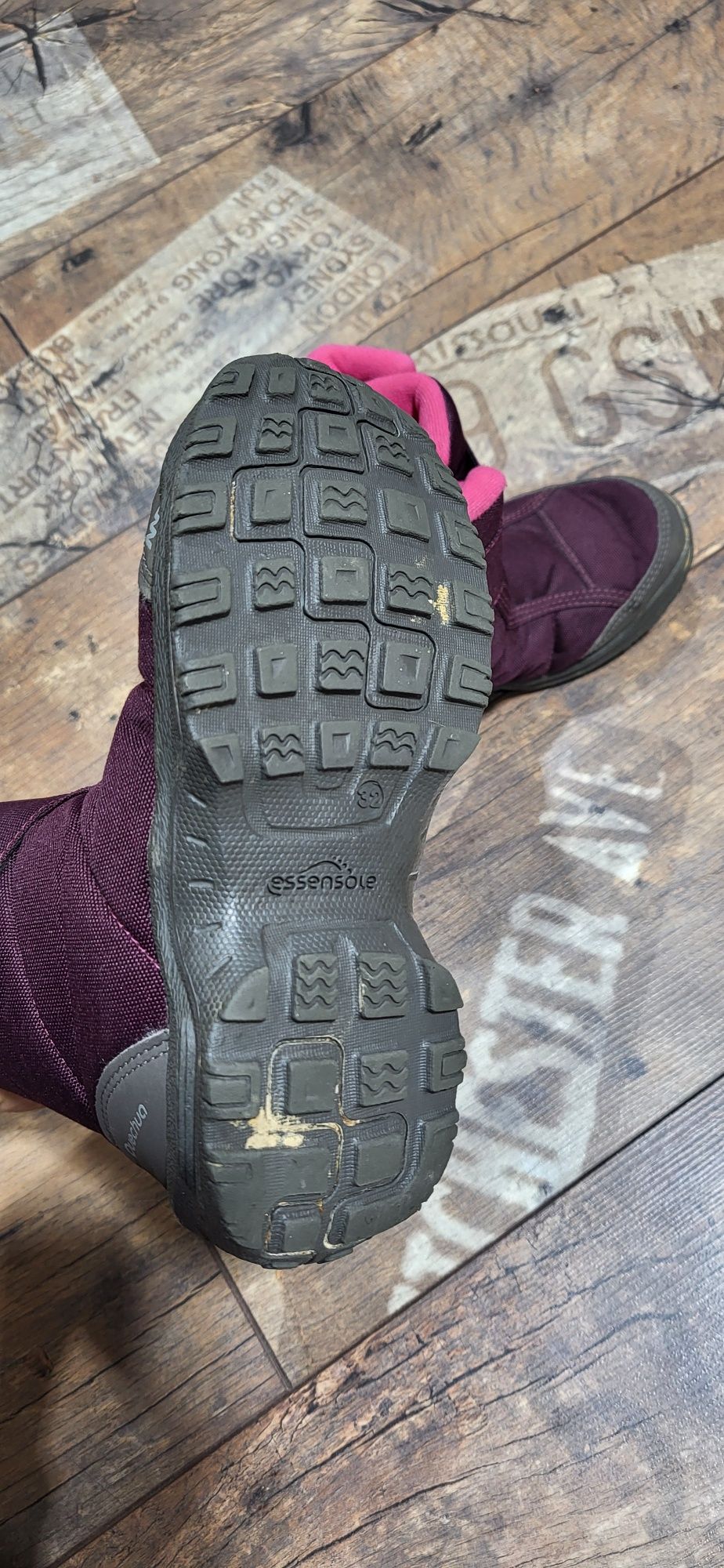 Quechua buty nieprzemakalne dla dziewczynki kozaki botki 32