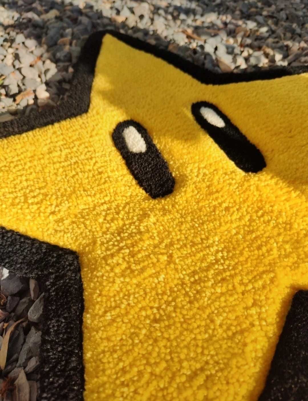 Tapete Tufting - Estrela Super Mario