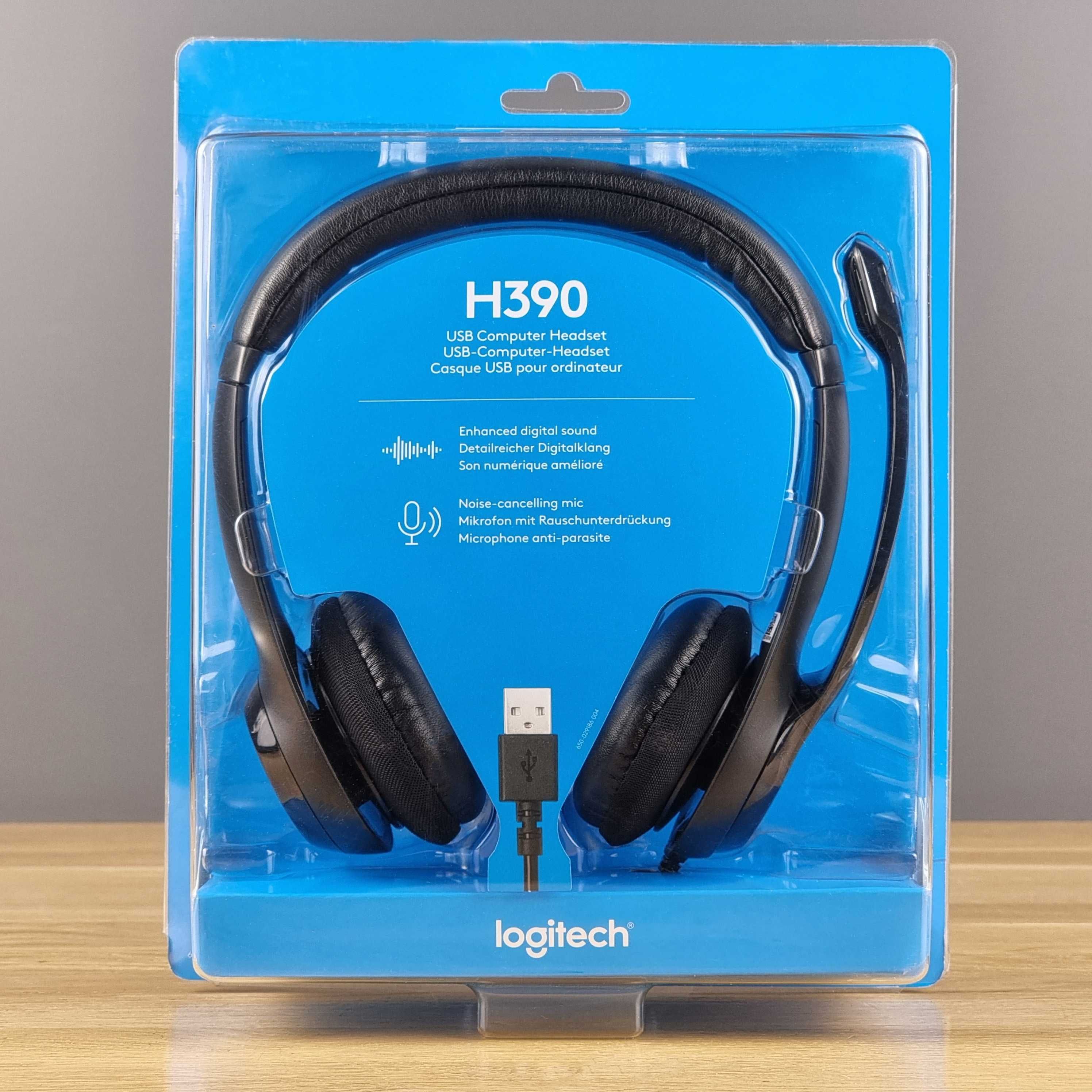 Гарнітура, навушники Logitech Headset H390 USB (981-000406) Black