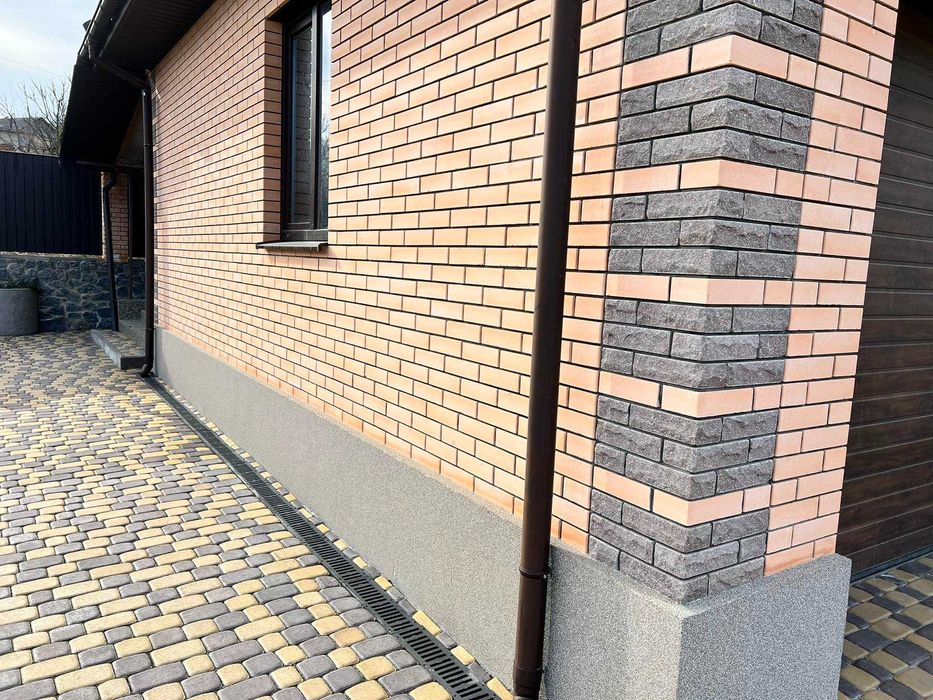 Цегла скеля колота гіперпресована облицювальна персик коричнева