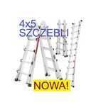 Drabina przegubowa teleskopowa 4x5 6,50m HIGHER Combo aluminiowa
