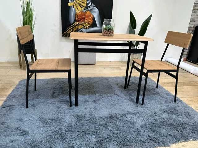 Mesa de madeira e 2 cadeiras - portes grátis