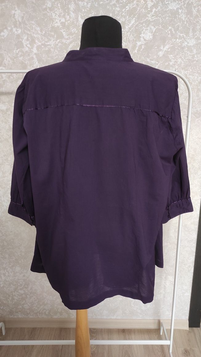 Натуральна тоннсенька котонова блуза великий розмір