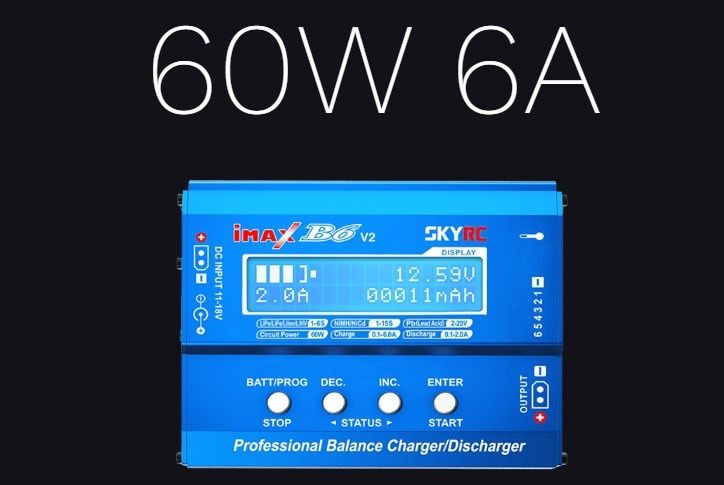 Зарядное устройство iMAX B6 V2 6A/60W 
Оригинал SkyRC универсальное