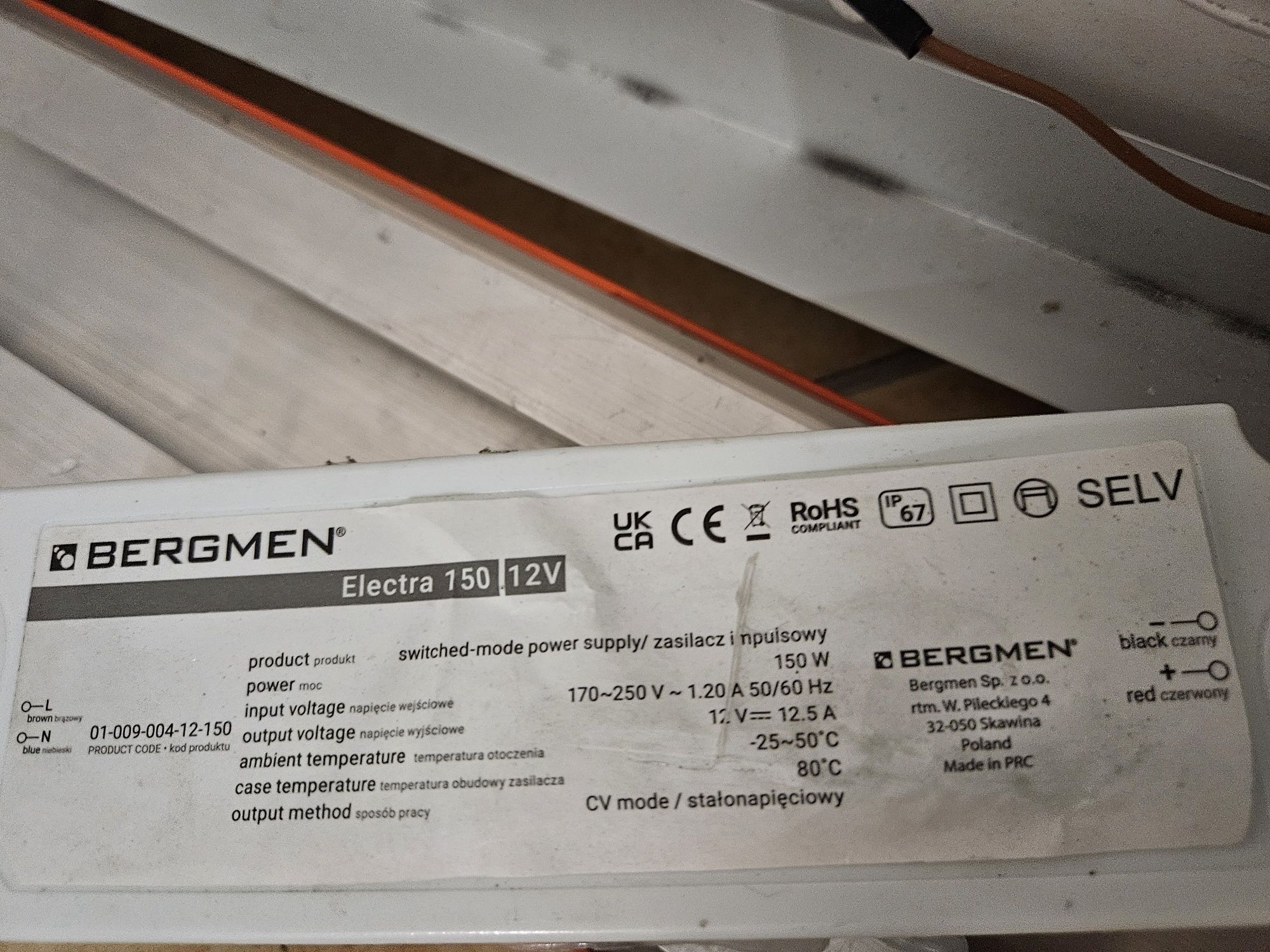 Kaseton reklamowy 170x70 LED + zasilacz