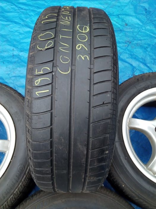 Koła Alu Mazda 7Jx15H2 ET35 Bridgestone/Continental 195/60R15 letnie