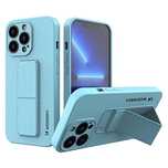 Wozinsky Kickstand Case silikonowe etui z podstawką iPhone 13 jasnonie