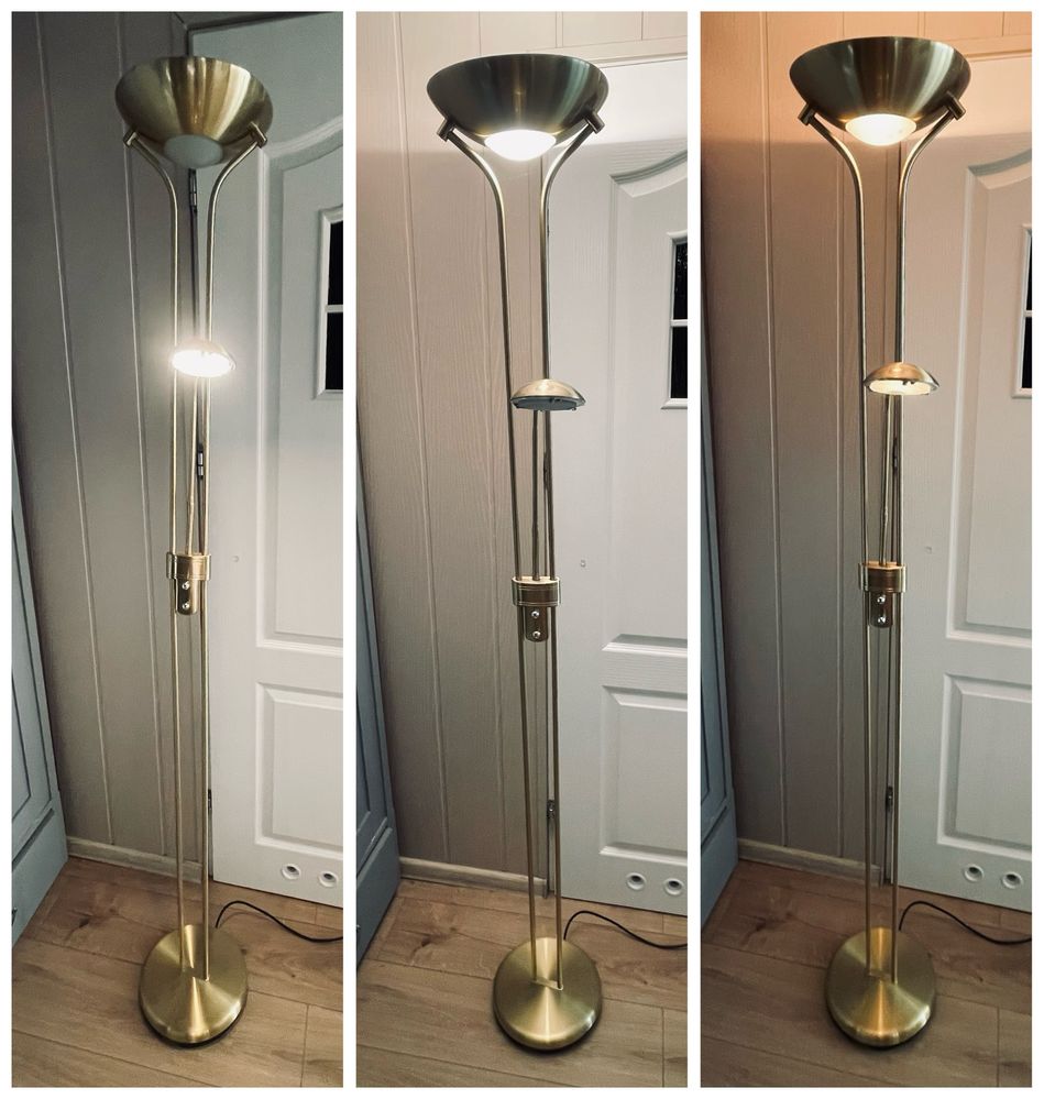 Lampa stojaca złota