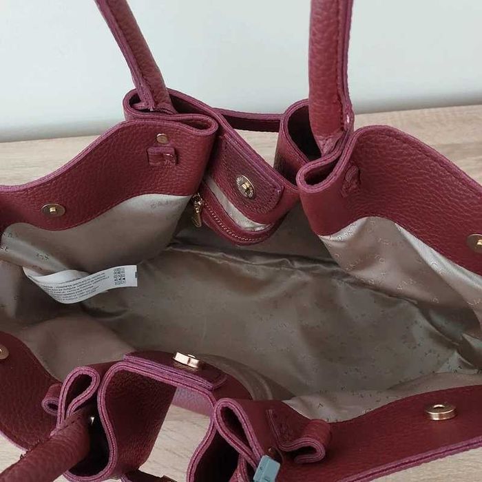 Bordowa Shopper bag szoperka torebka Vince Camuto