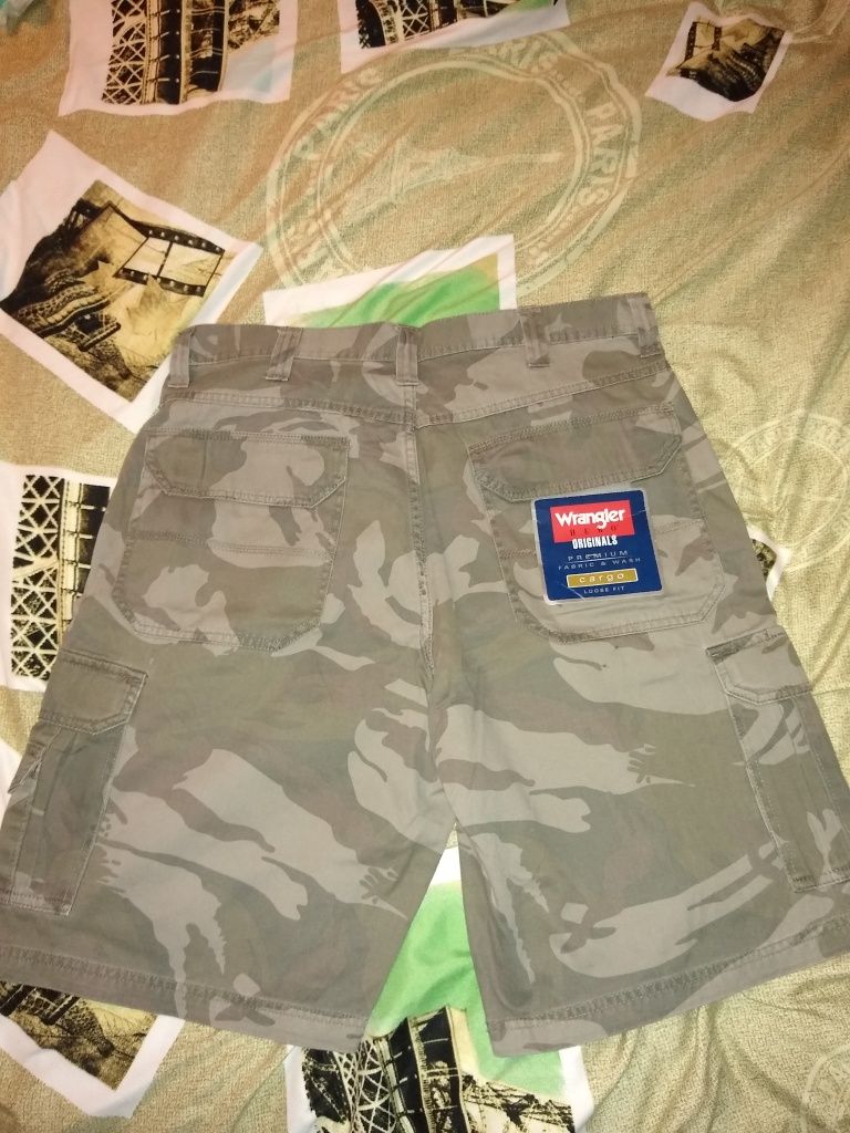 Spodenki męskie Wrangler cargo loose fit W36 nowe