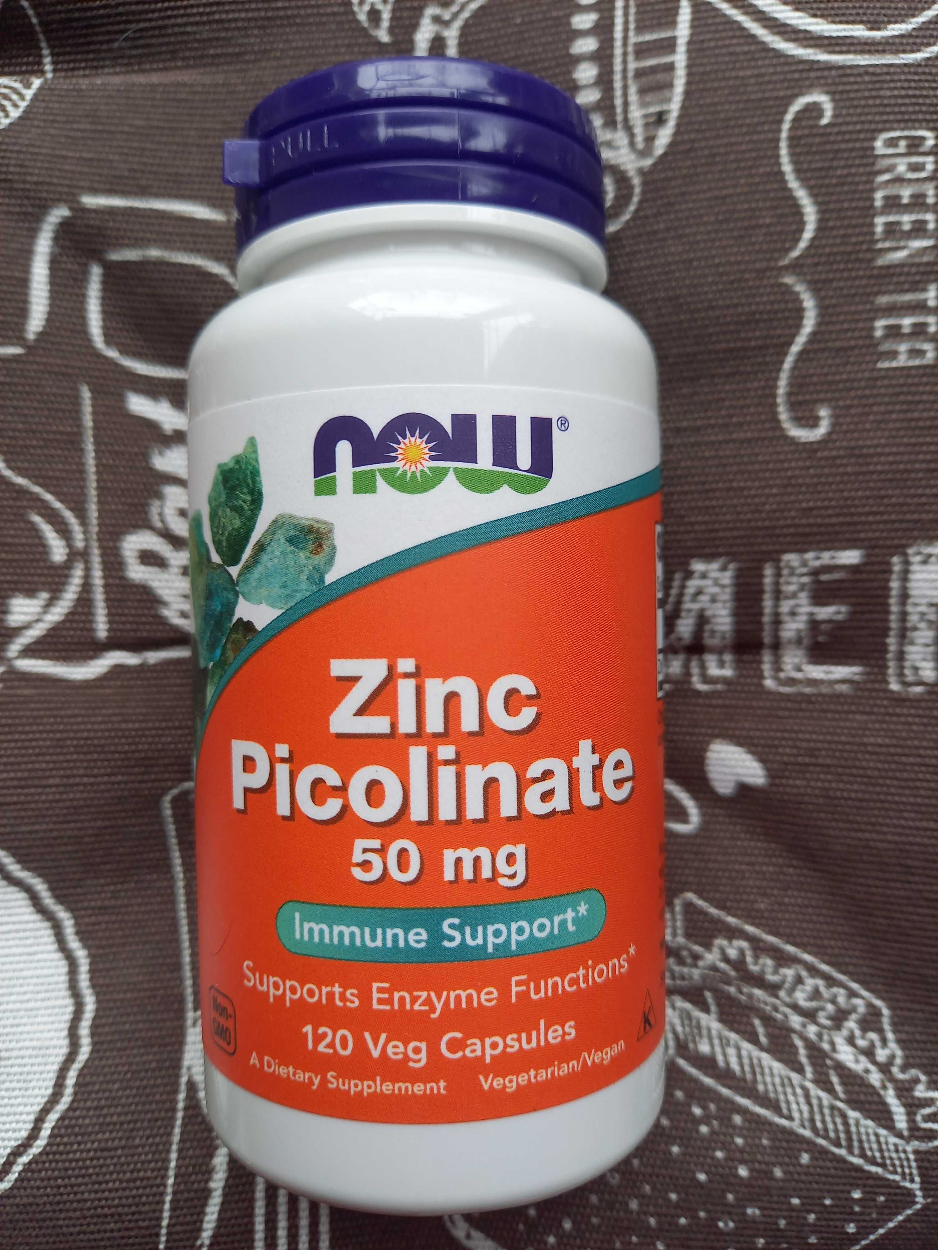 Цинк Zinc пиколинат глицинат Picolinate 30 50 мг Now Foods л оптицинк
