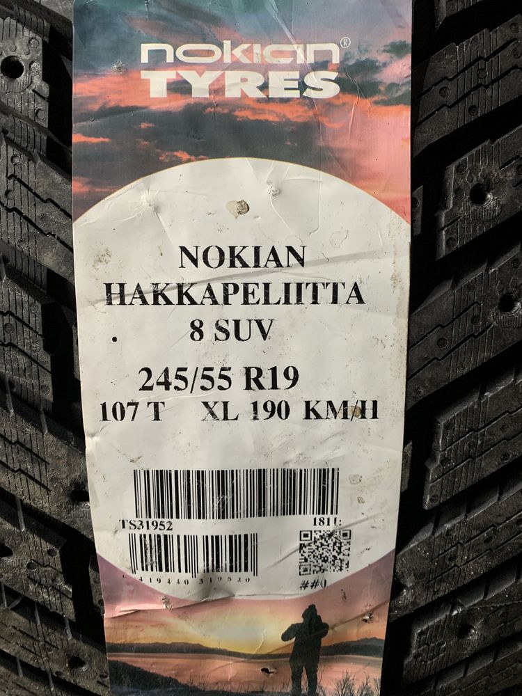 (12шт) нові 245/55R19 Nokian Hakkapeliitta 8 SUV (107T XL) зимові шини