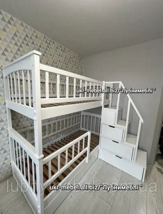 Ліжко даопоаерхове деревʼяне "Балу", кровать двухчрусная