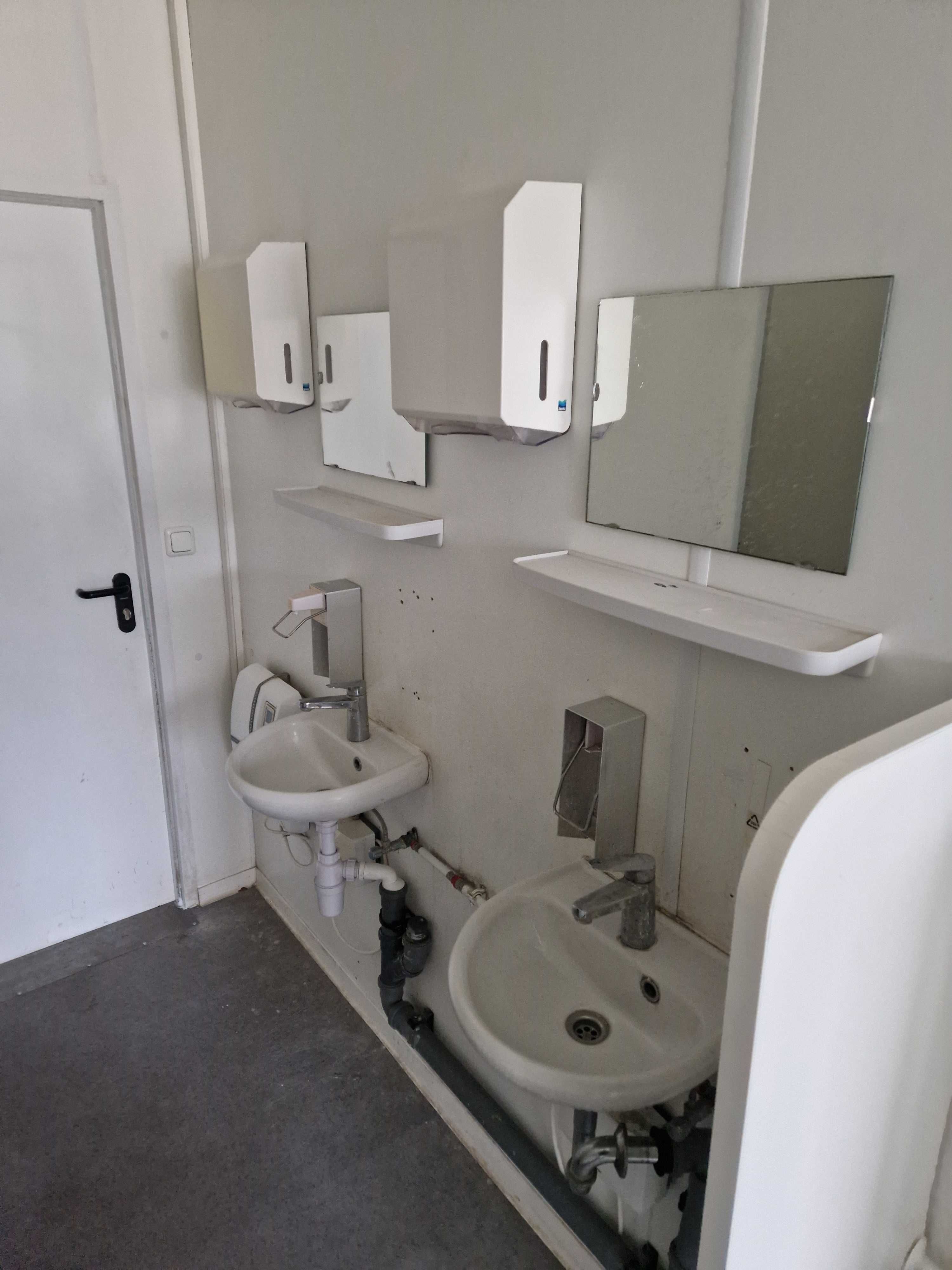 Kontener Sanitarny Budowlany 6x2,5 WC PISUARY UMUWALKI GRZEJNIK