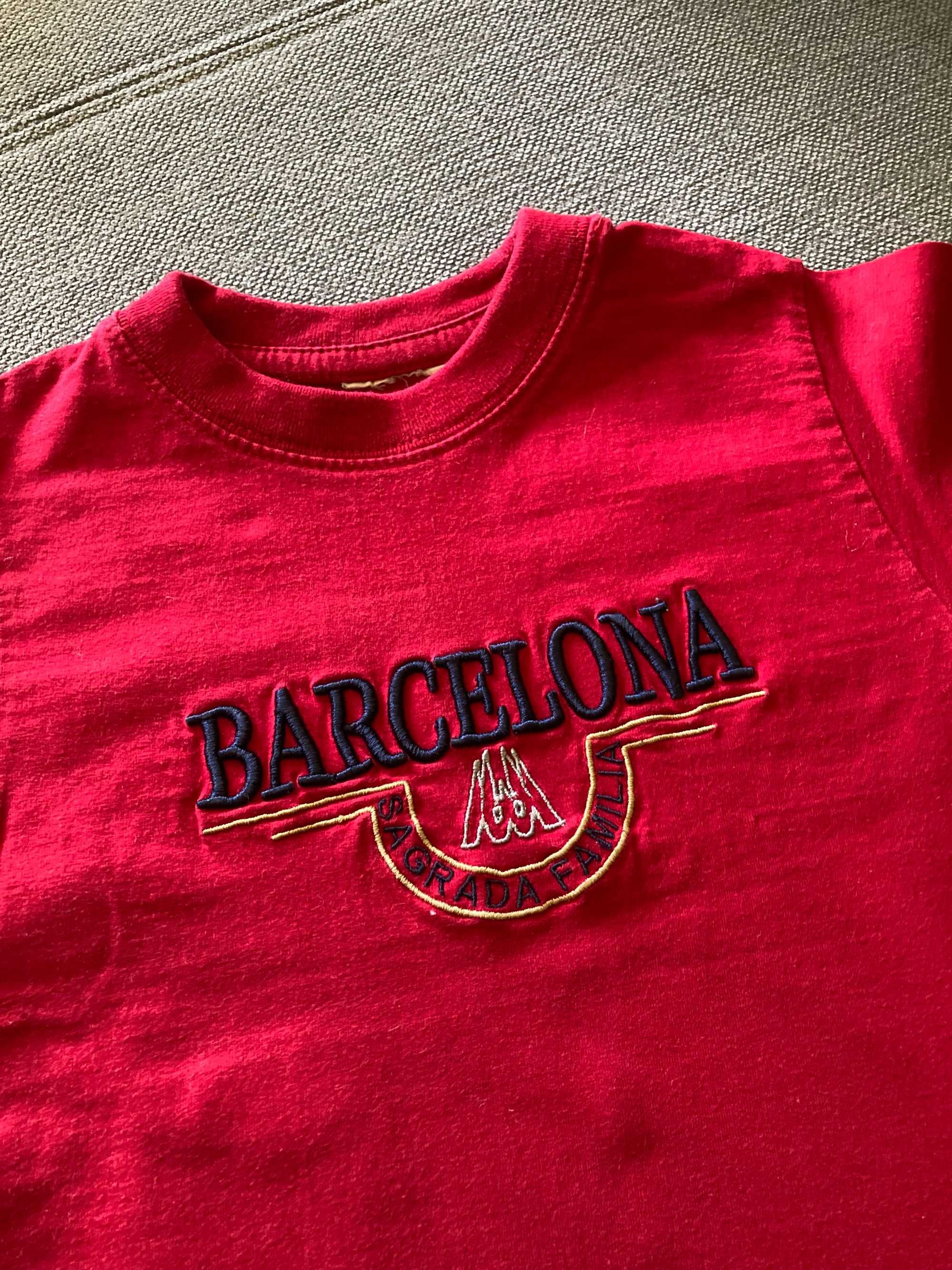 2x t-shirt dziecięcy (Barcelona i w kwadraty), r. 92