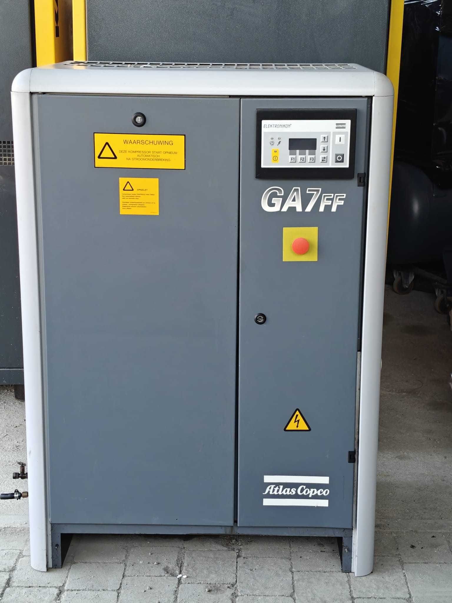 Sprężarka Atlas Copco GA 7 FF z osuszaczem