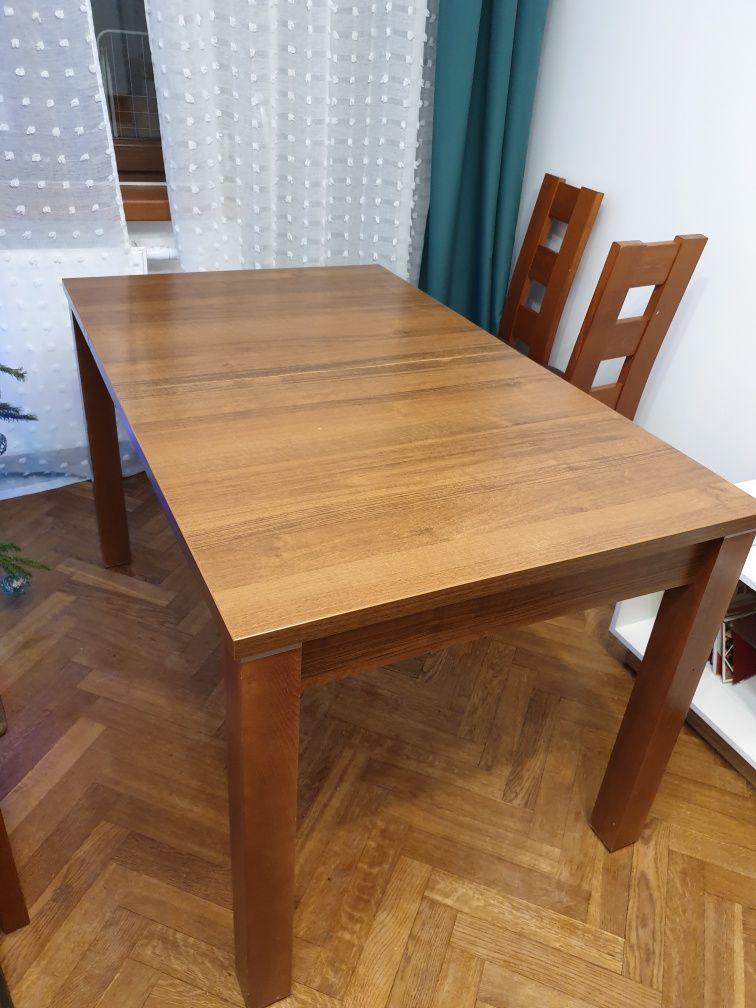 Stół rozkładany 120x80cm + 6 krzeseł