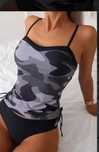 Monokini tankini strój kąpielowy moro S  bikini