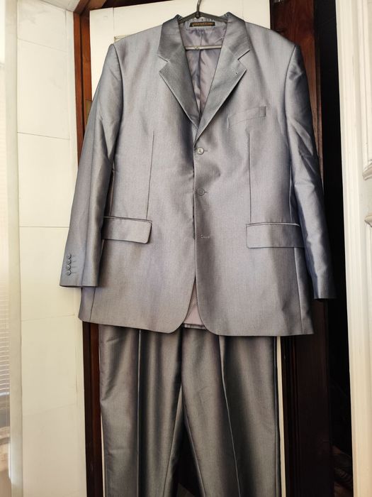 Мужской серый шерстяной костюм Legenda Class р.52-54