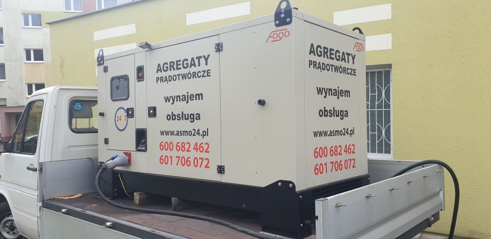 Agregat prądotwórczy / 25-300kVa/ Wynajem  wypożyczanie