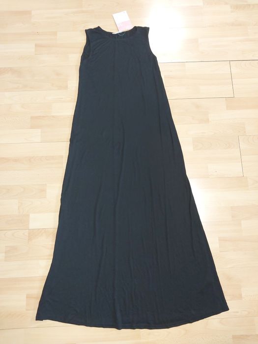 Nowa sukienka maxi lato r 36 38 S M czarna wiskoza  wygodna