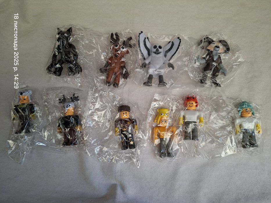 99 ночей в лесу набор фигурок 10 шт.сова,олень,баран роблокс roblox