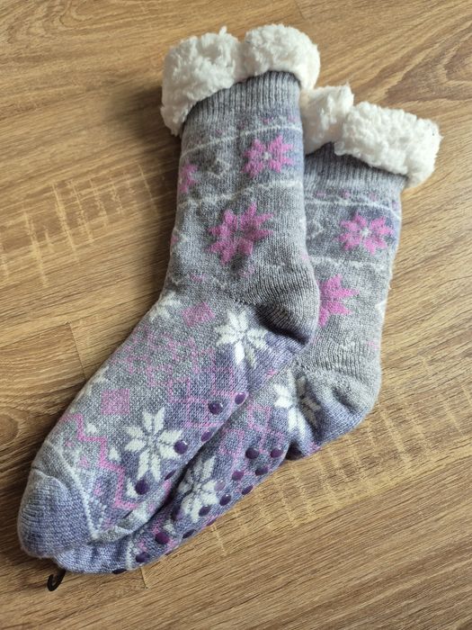 Zimowe skarpetki antypoślizgowe, r.38-41