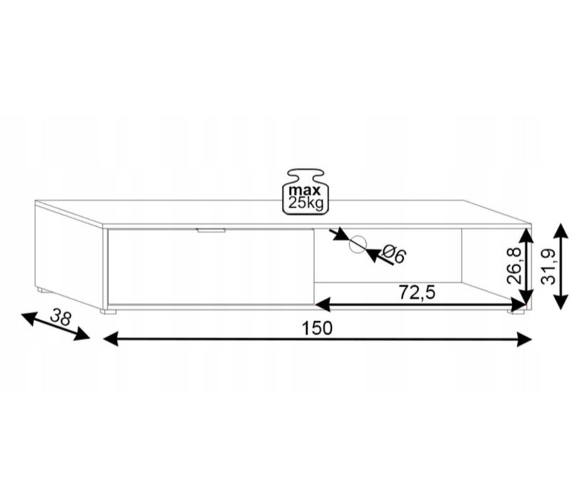 Stojąca/Wisząca szafka RTV