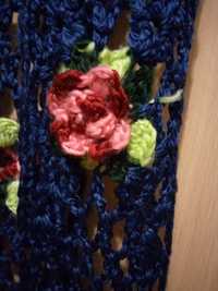 Ажурный шарф с цветами