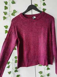 H&M bluzka sweter sweterek na święta XS 34 36 S bordo burgund