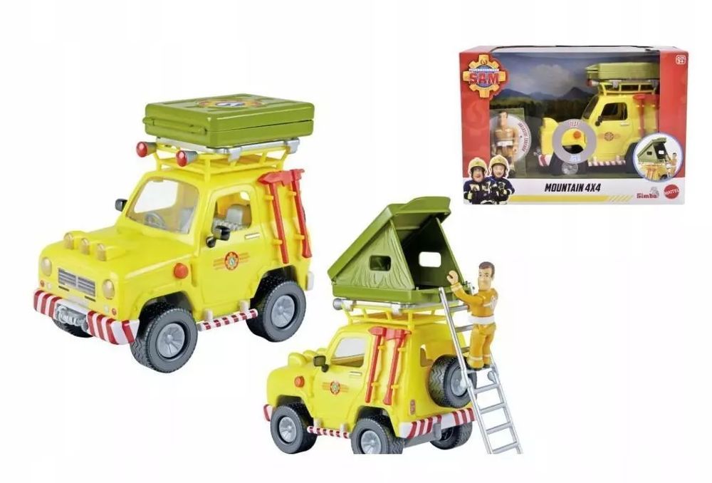 STRAŻAK SAM JEEP 4X4 Z NAMIOTEM. Simba Toys. Nowy Produkt