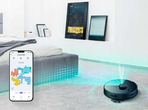 [NOWY, 2 lata gwarancji] Robot sprzątający TCL Sweeva 6000 Czarny