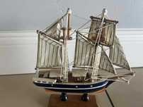 Żaglowiec statek drewniany model 17x16x5 cm