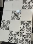Płytki 20x20 Dekor Białe POŁYSK Sartoria Floc C patchwork Gat.l