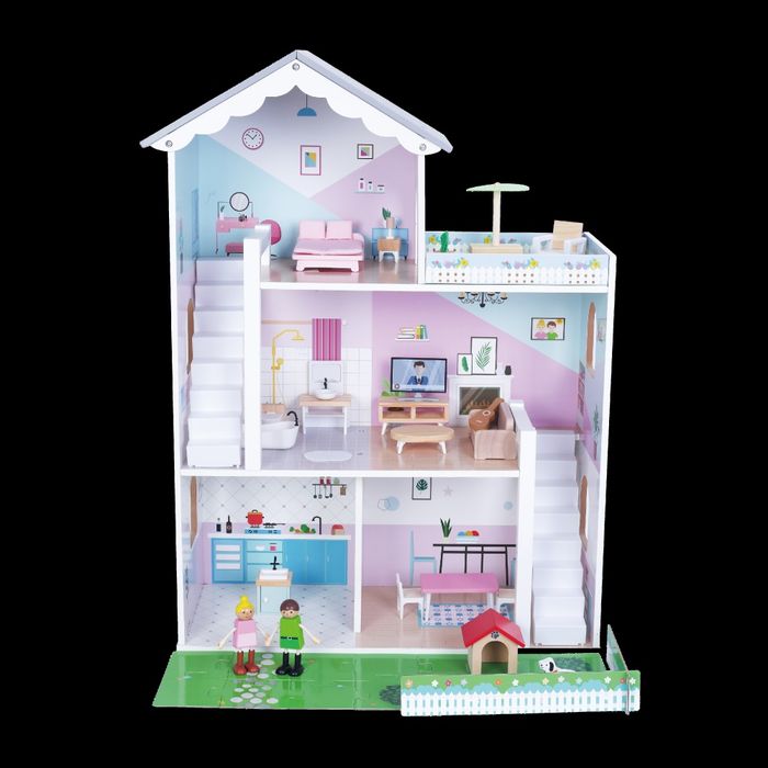 Дерев'яний ляльковий будиночок для діток