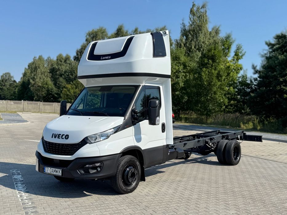 Iveco Daily 2022r ‼️72C16‼️3.0 Rama do Zabudowy DMC 7200 kg Salon Polska Rozstaw osi 4.75 widelec podwozie  Maxi solówka sypialka Sprinter Man laweta Plandeka 70C16 Lamico Spojka