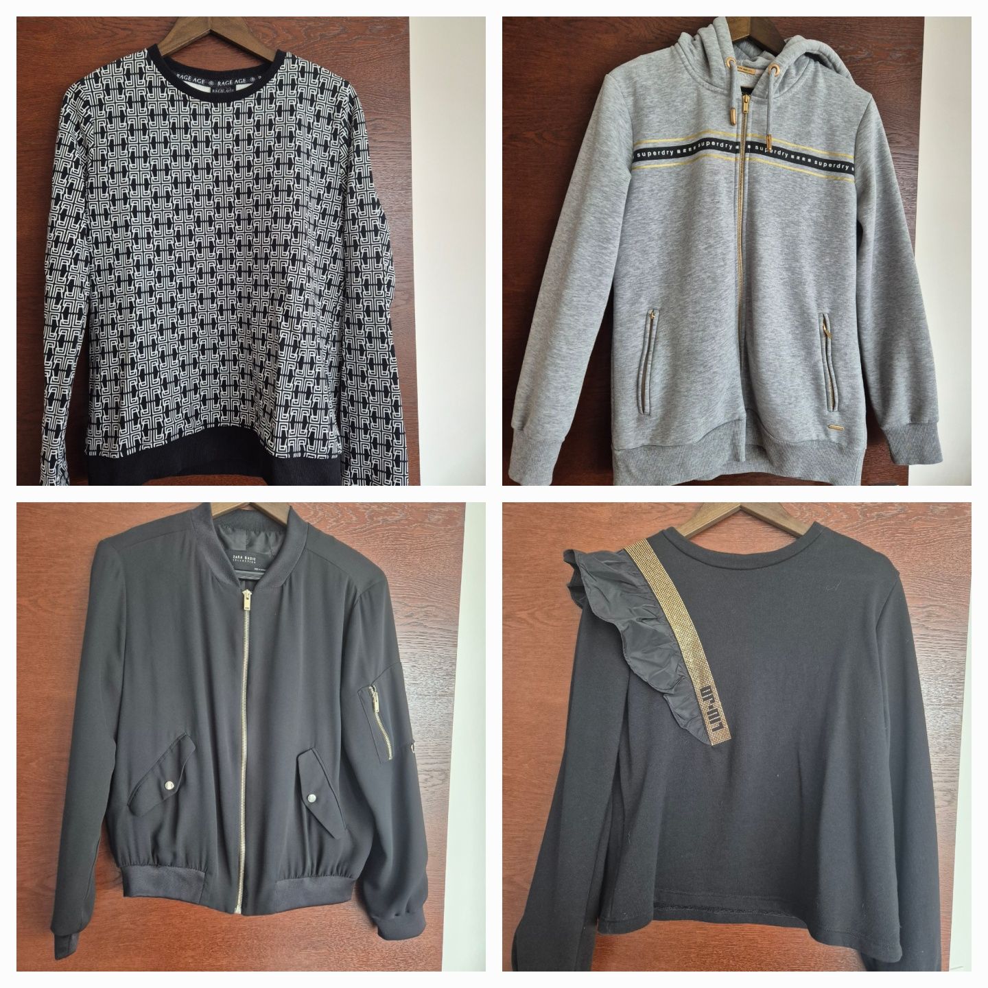 Zestaw bluz Zara, Superdry, Liu jo, Rage Age r. 38